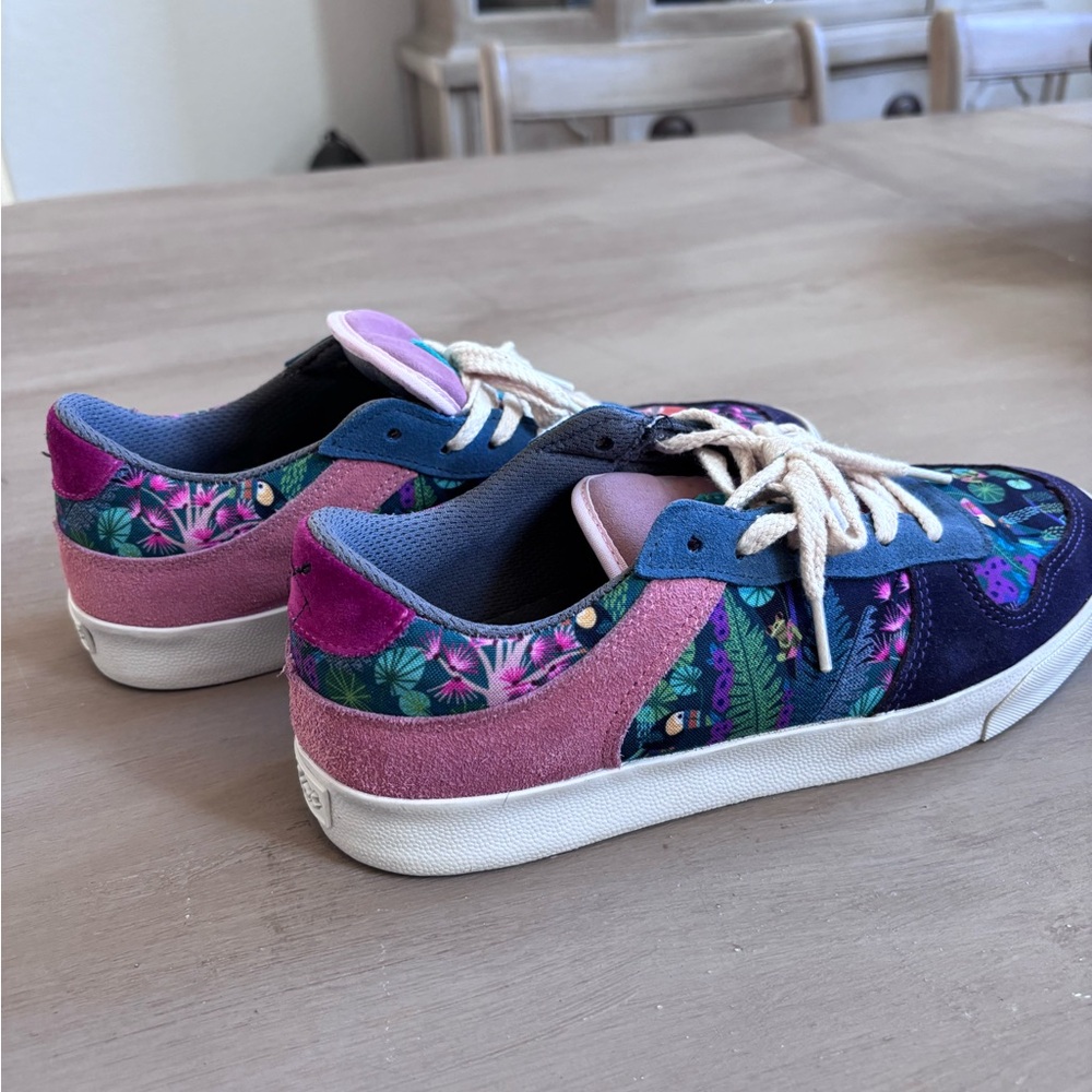 Inkkas Pink and Purple Bahia Ace Low Top Floral Sneakers